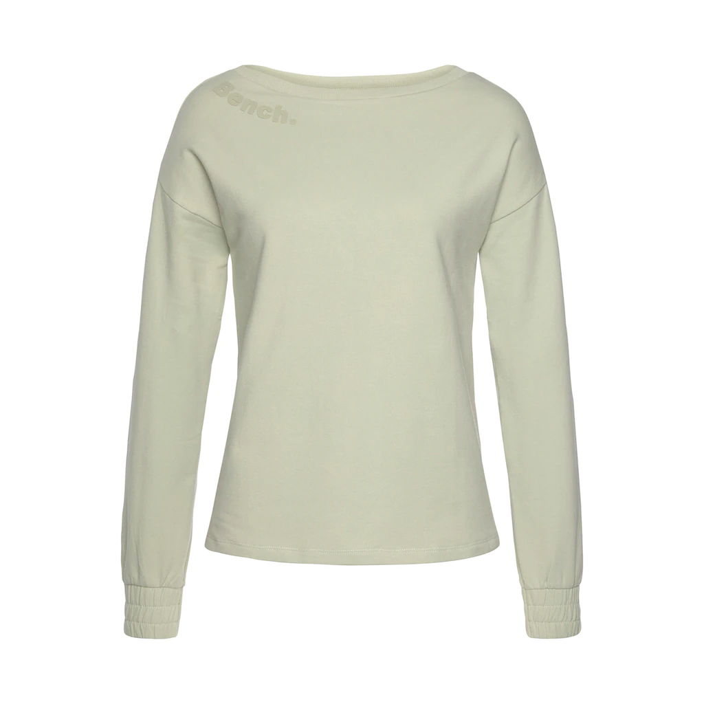 Bench. Loungewear Sweatshirt mit gerafften Ärmelbündchen Loungeanzug Black Friday Preise