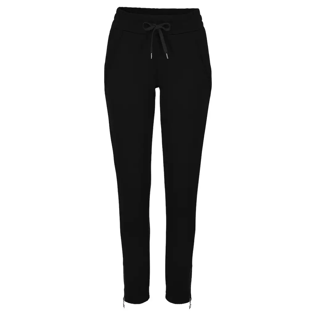 Bench. Loungewear Relaxhose mit schmalem Bein und Zipper am Saum Loungewear Loungeanzug Auslauf