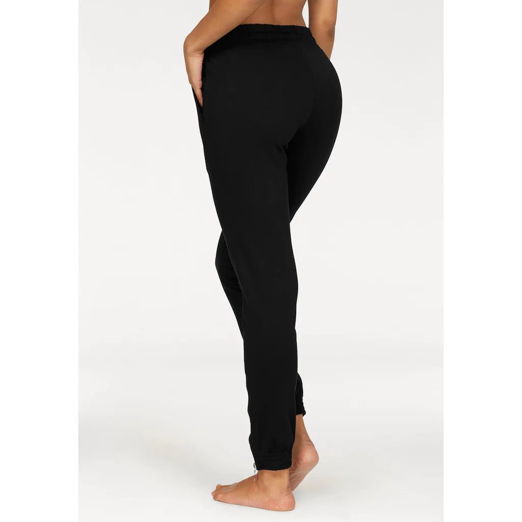 Bench. Loungewear Relaxhose mit schmalem Bein und Zipper am Saum Loungewear Loungeanzug Auslauf