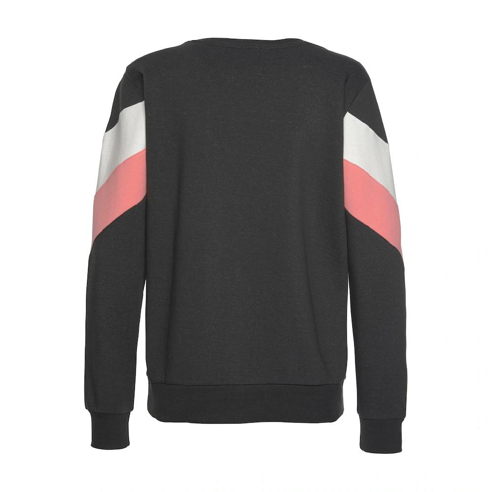 H.I.S Sweatshirt mit Kontraststreifen an Vorderseite und Ärmeln Loungeanzug Fabrikverkauf
