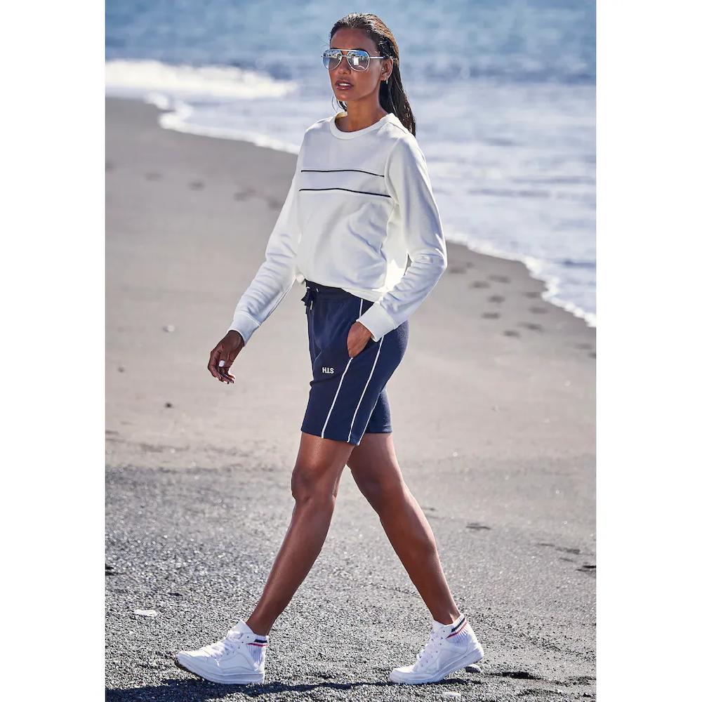 H.I.S Sweatshirt mit Piping auf der Brust Loungewear Kostenloser Versand
