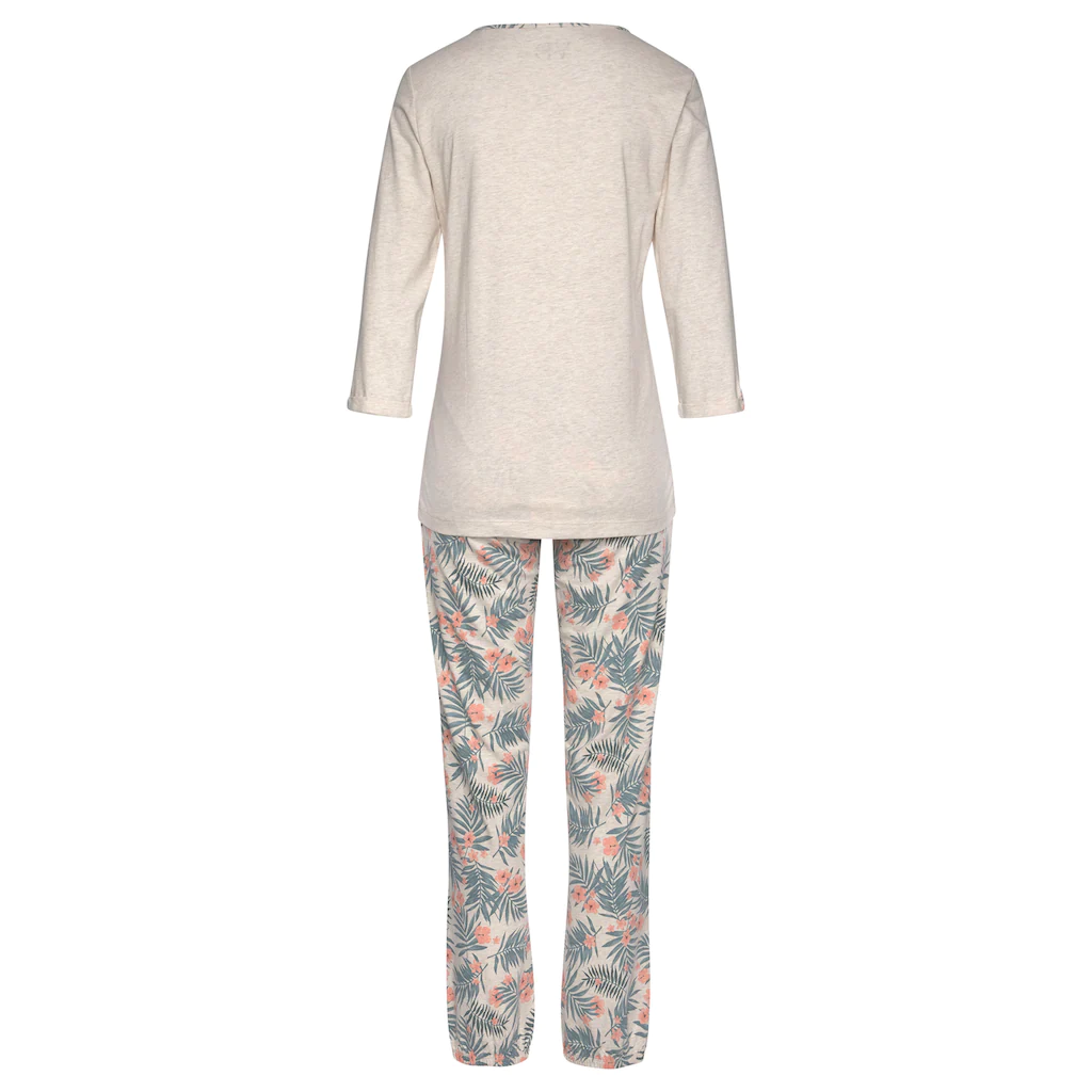 LASCANA Pyjama (2 tlg.) mit gemusterter Hose ▷ für Exklusivangebot