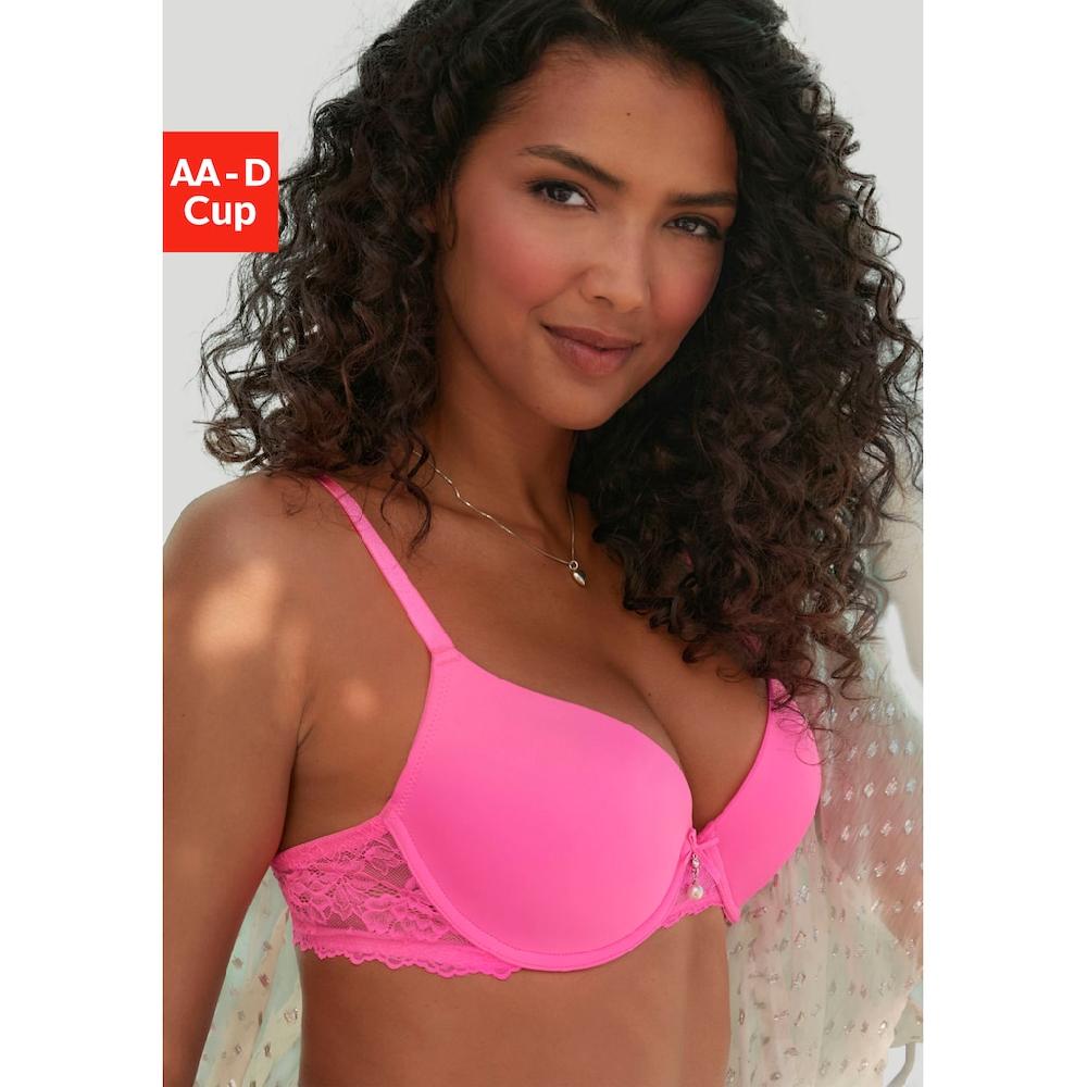 LASCANA Schalen-BH mit Bügel und hübschem Spitzenrücken sexy Dessous