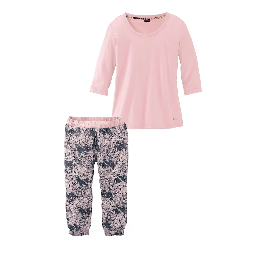 Buffalo Capri-Pyjama mit kontrastfarbenem Bund online kaufen Sonderangebot der Fabrik