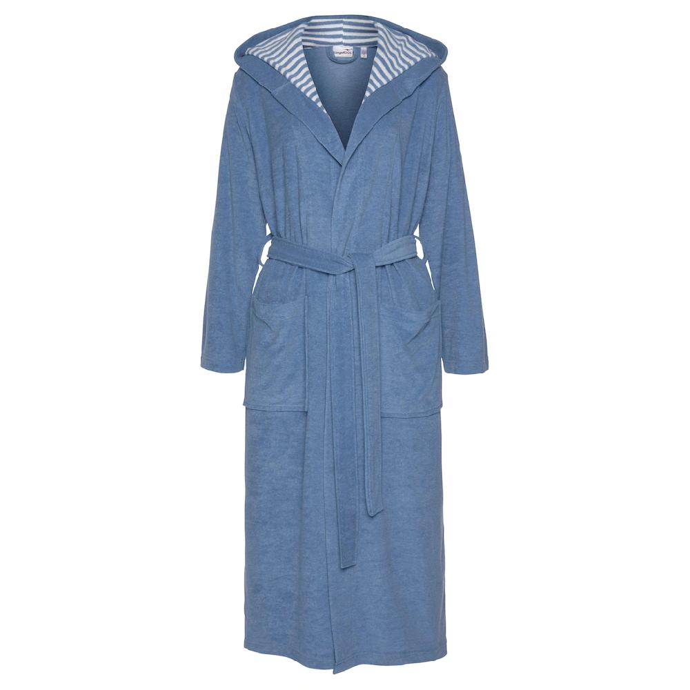 KangaROOS Damenbademantel »Dalia ideal für Sauna & Spa Hotelbademantel Morgenmantel« (1 St.) Uni-Farben und innen mit Streifen Bademantel mit Taschen XS-2XL 50% Rabatt mit kostenlosem Versand