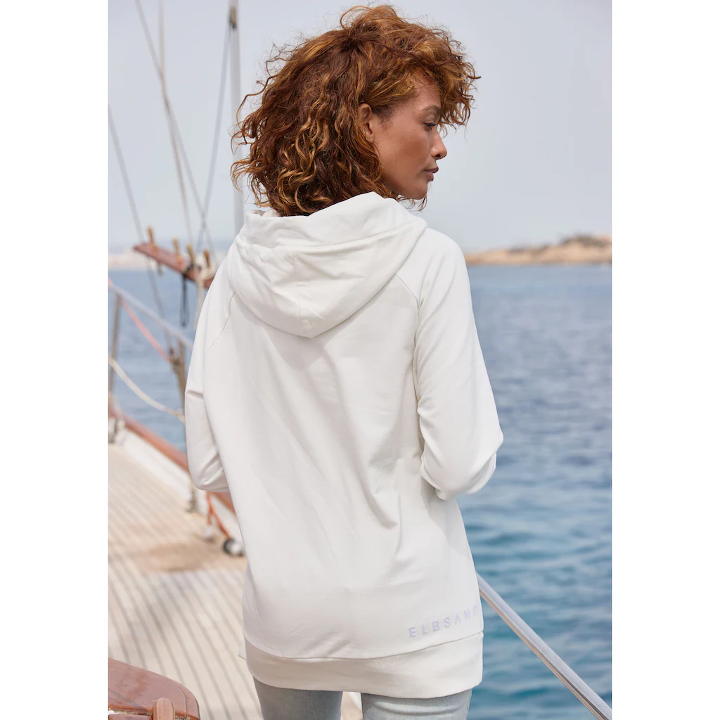 Elbsand Kapuzensweatshirt »Svana« mit Logoprint bequemer Hoodie seitliche Schlitze Clearance-Verkauf