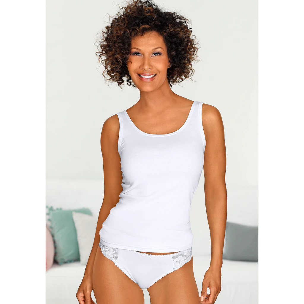 petite fleur Achselhemd (3er-Pack) aus reiner Baumwolle Tanktop Unterziehshirt bestellen Fabrikpreis