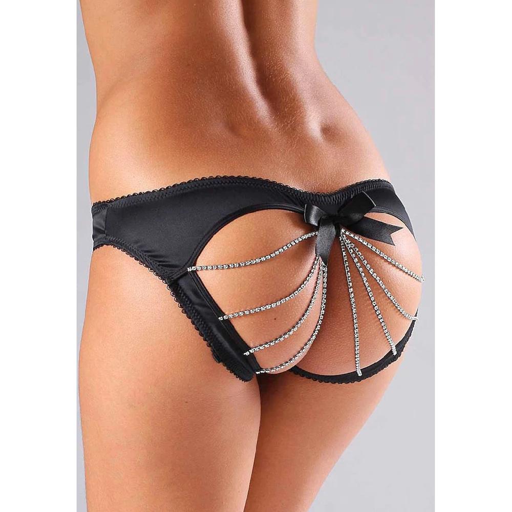 petite fleur gold Slip-Ouvert mit Strassketten am Po kaufen