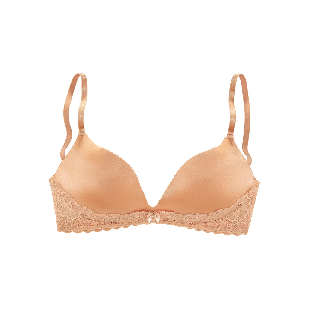 LASCANA Push-up-BH ohne Bügel mit extra flachen Kanten und feiner Spitze Dessous ▷ für Weihnachtsangebot