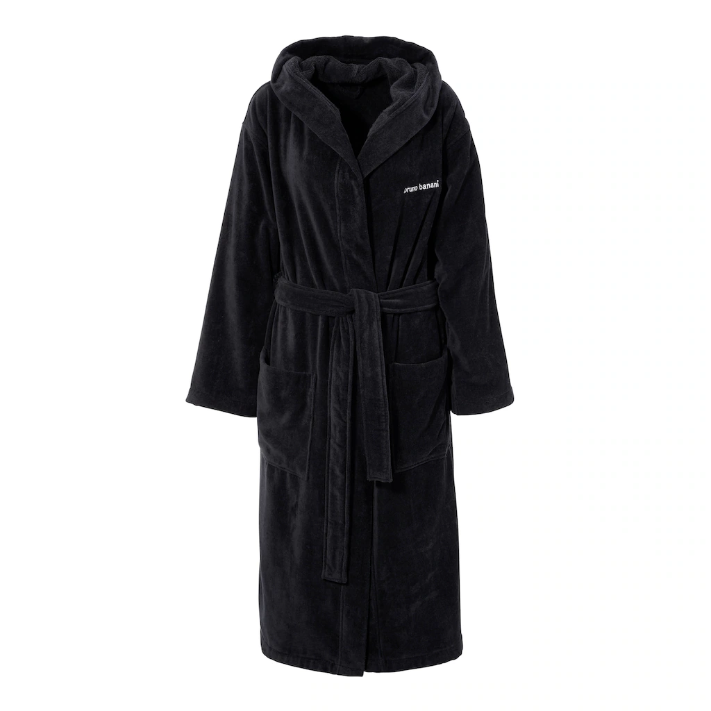 Bruno Banani Unisex-Bademantel »Daniel ideal für Sauna & Spa Hotelbademantel Morgenmantel« (1 St.) Damen & Herren Bademantel lang mit Taschen S-5XL Nur noch ein Tag übrig