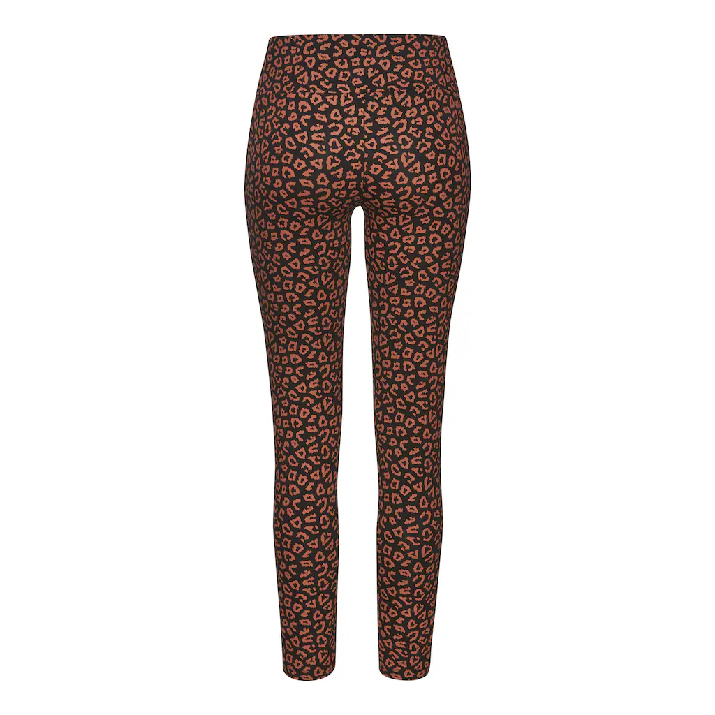 LASCANA Leggings Sweatleggings mit breitem Bündchen im Leo-Print Loungewear Riesige Rabatte