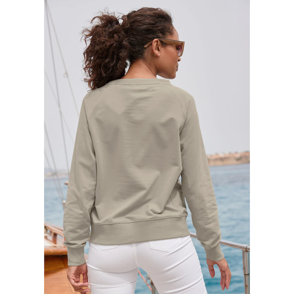 Elbsand Sweatshirt mit Frontprint Rundhalsausschnitt Printpullover casual-sportlich zollfrei