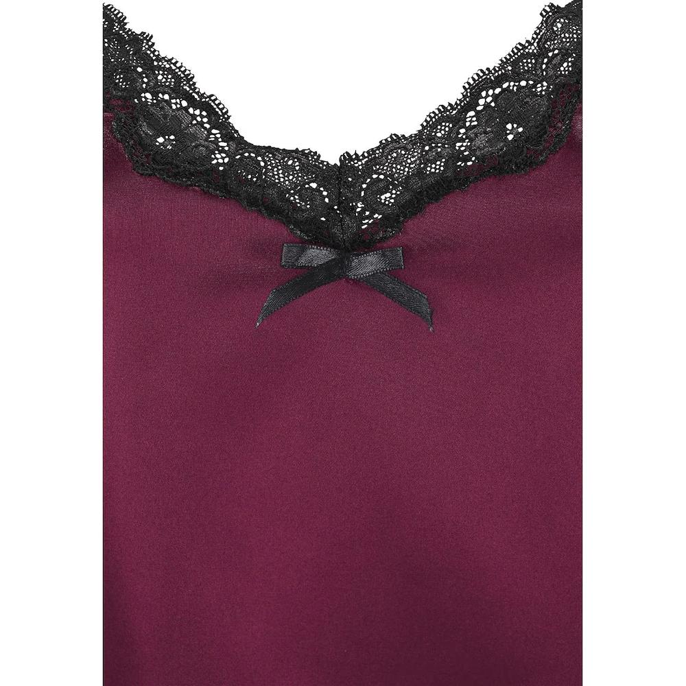 LASCANA Negligé »Dessous« aus edlem Satin-Stretch mit verführerischer Spitze bestellen Schlussverkauf