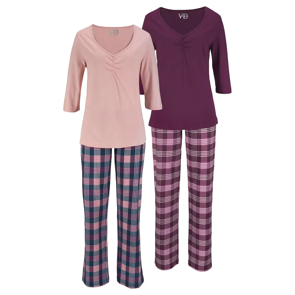PETITE FLEUR Pyjama (2 Stück) mit V- Ausschnitt online kaufen Günstiger Verkauf