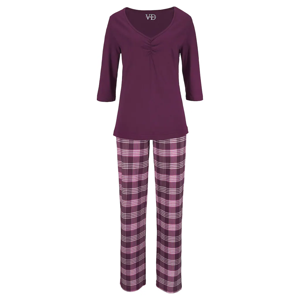 PETITE FLEUR Pyjama (2 Stück) mit V- Ausschnitt online kaufen Günstiger Verkauf