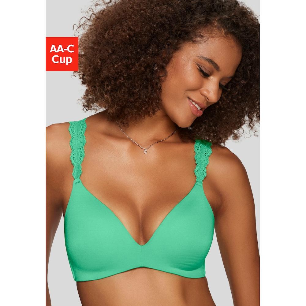 LASCANA Push-up-BH ohne Bügel mit wunderschönen Spitzenträgern online bestellen
