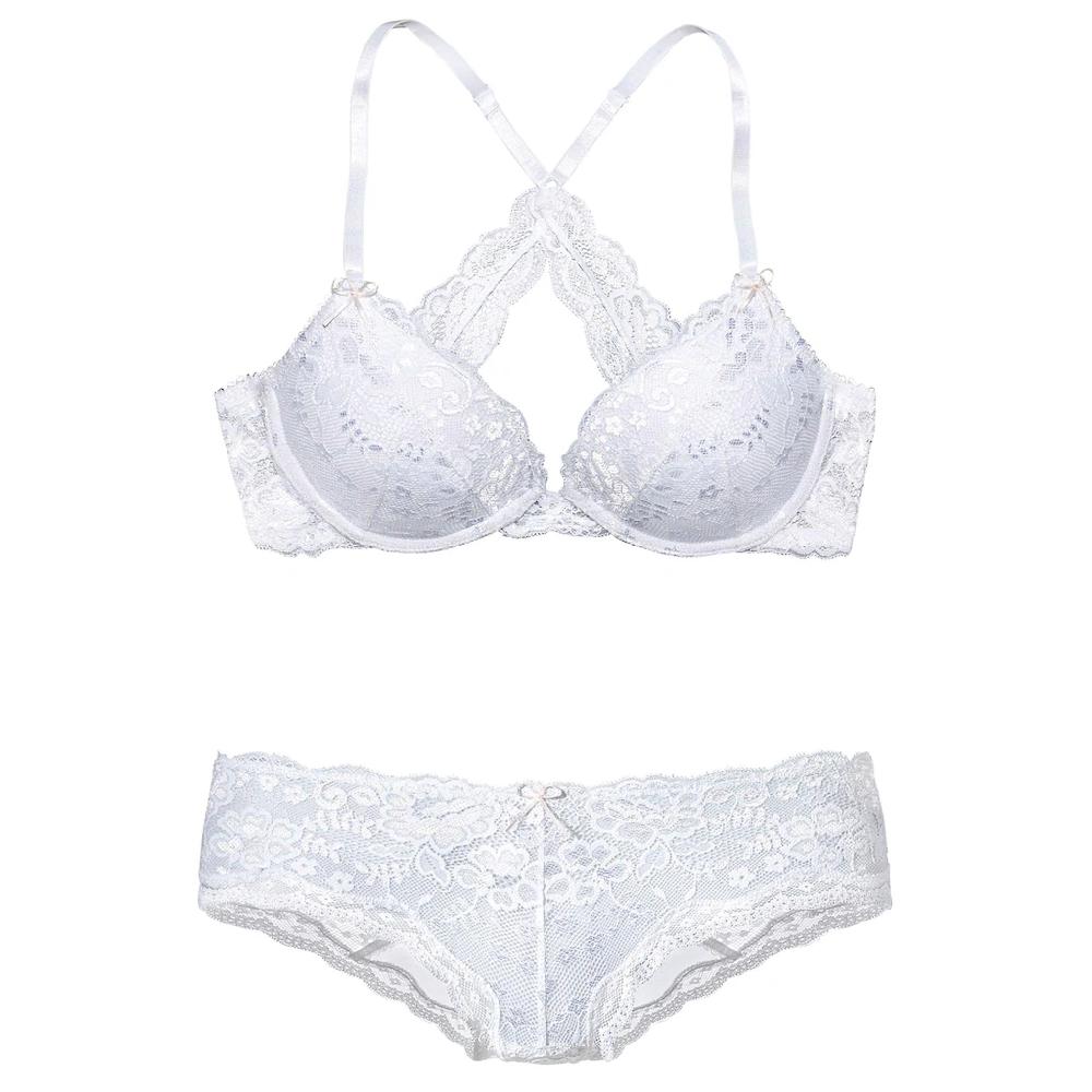 LASCANA Set: Push-up-BH (Set 2 tlg. mit Panty) mit zarter Spitze sexy Dessous Reizwäsche ▷ für Exklusive Angebote