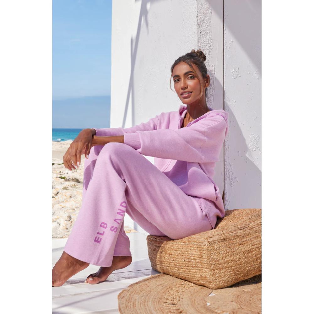 Elbsand Strickhose mit weitem Bein und eingestricktem Logo Loungewear Neuheiten