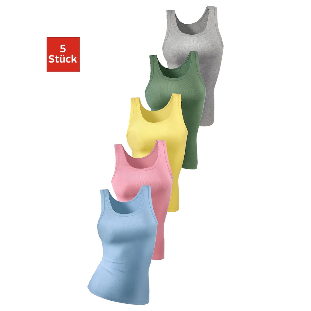 petite fleur Unterhemd (5er-Pack) aus weicher Doppelripp-Qualität Tanktop Unterziehshirt kaufen