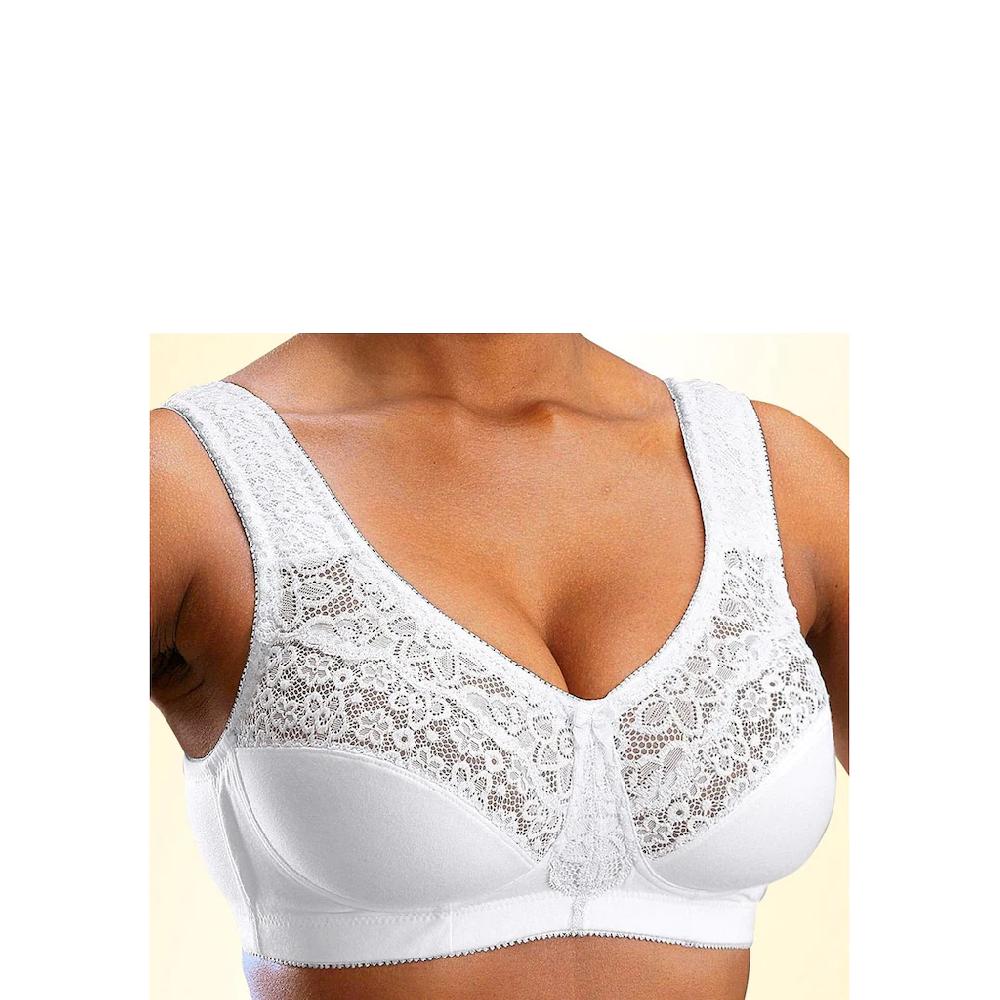 petite fleur Entlastungs-BH ohne Bügel mit eleganter Spitze Basic Dessous ▷ für Bis zu 65% Rabatt