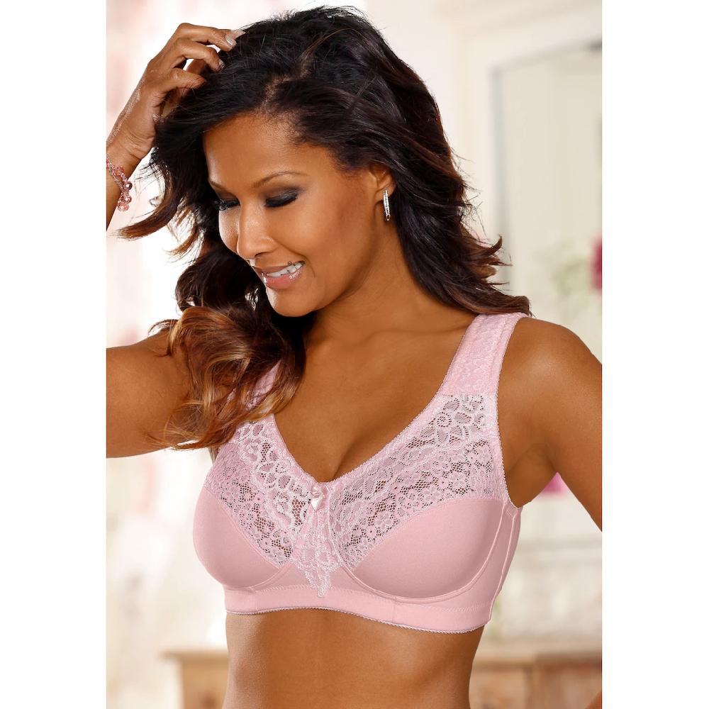 petite fleur Entlastungs-BH ohne Bügel mit eleganter Spitze Basic Dessous ▷ für Bis zu 65% Rabatt