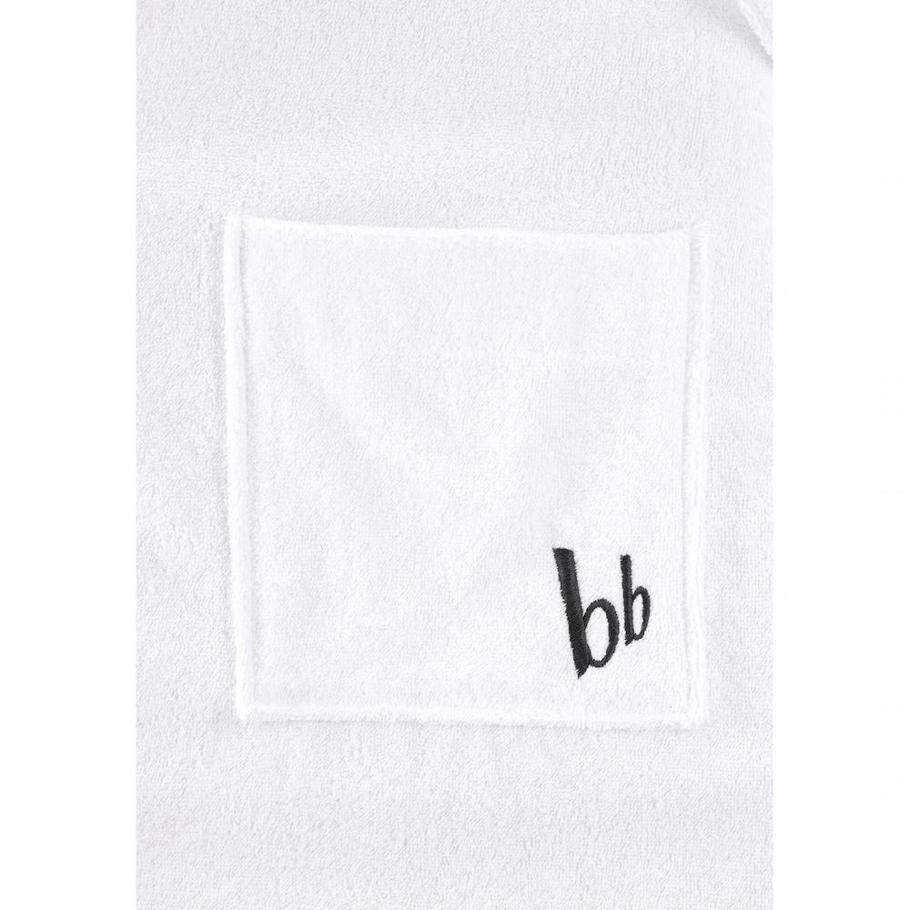 Bruno Banani Unisex-Bademantel »Robby ideal für Sauna & Spa Hotelbademantel Morgenmantel« (1 St.) Damen & Herren Bademäntel Baumwolle mit Taschen Reise Sauna S-3XL Sonderangebot der Fabrik