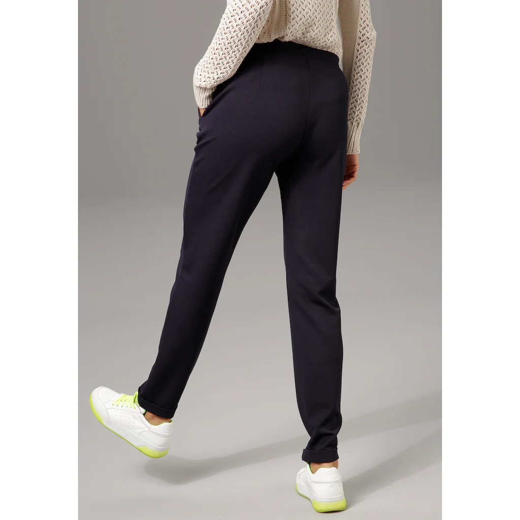 Aniston CASUAL Schlupfhose in strukturierter Jersey-Qualität Clearance-Verkauf