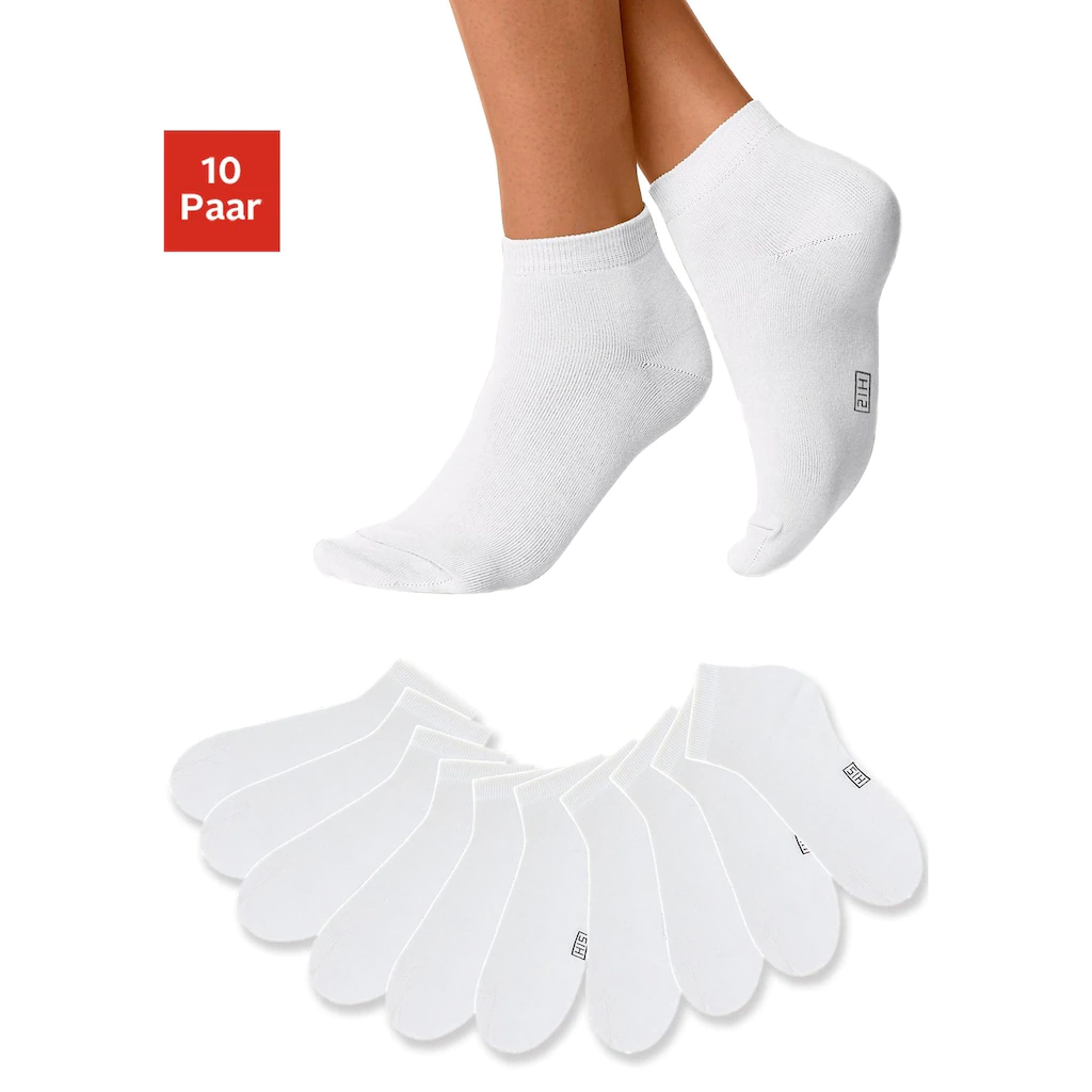 H.I.S Kurzsocken (Packung 10 Paar) mit verstärkter Ferse und Spitze