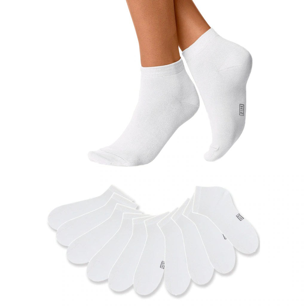 H.I.S Kurzsocken (Packung 10 Paar) mit verstärkter Ferse und Spitze Kostenloser Versand international