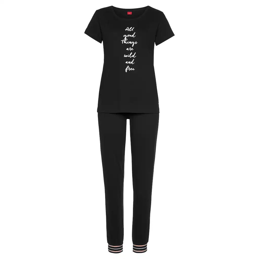 s.Oliver Bodywear Pyjama mit Frontprint online kaufen Hotsell