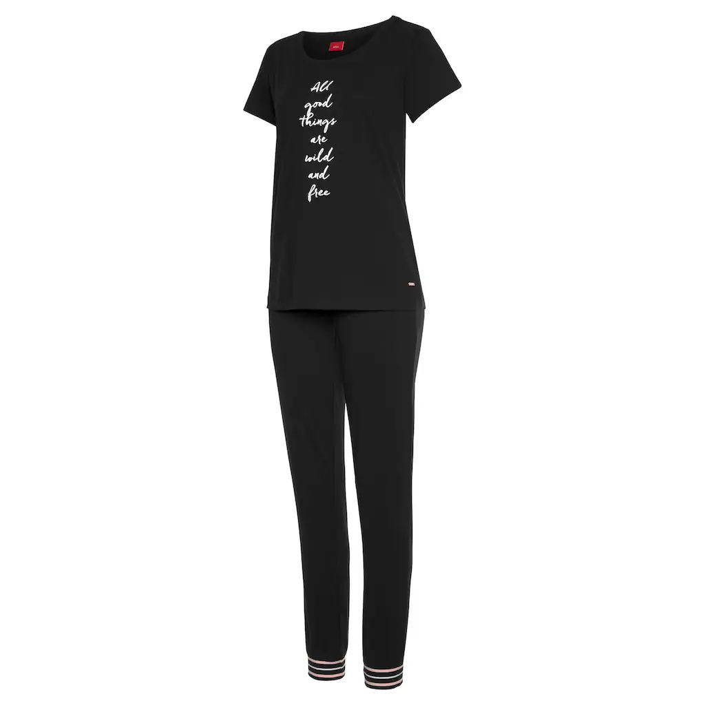 s.Oliver Bodywear Pyjama mit Frontprint online kaufen Hotsell