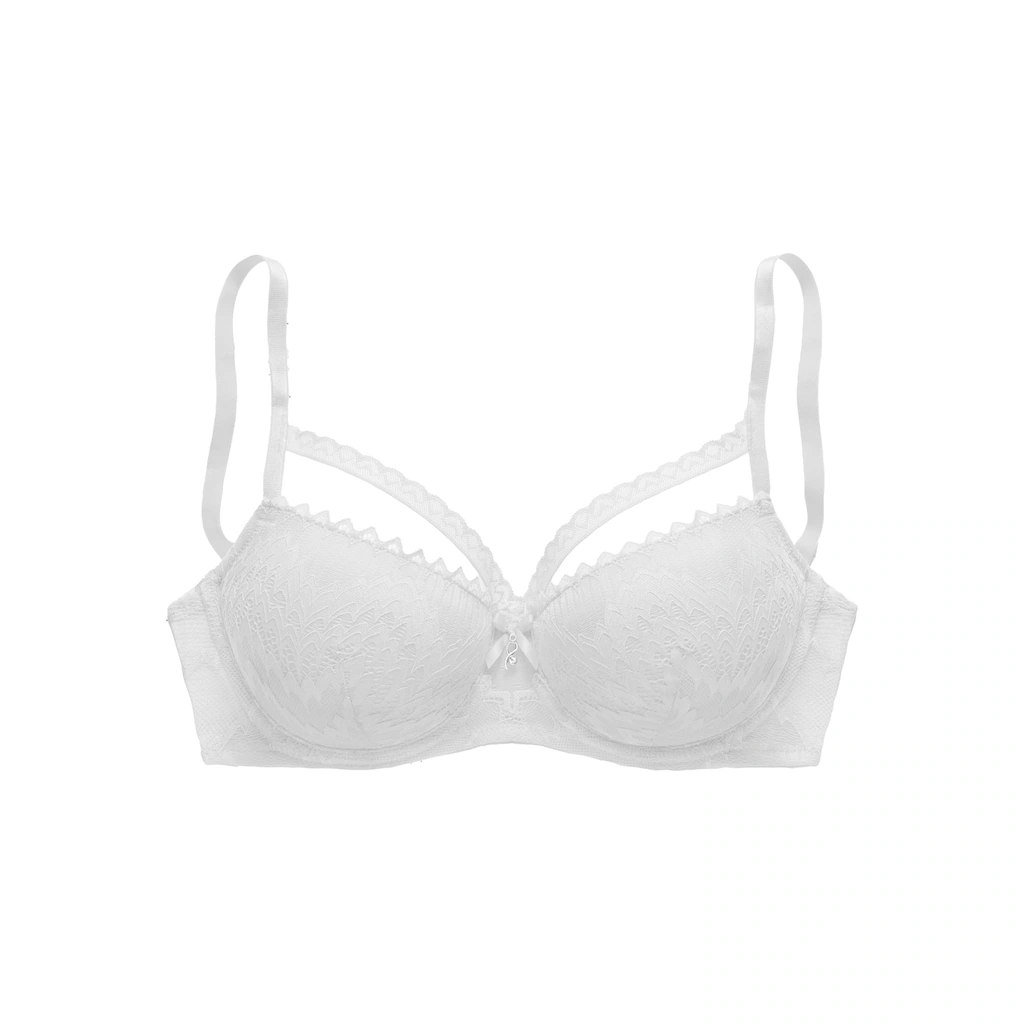 LASCANA Schalen-BH mit modischer Zick-Zack-Spitze im Balconnet-Schnitt Dessous bestellen Schlussverkauf