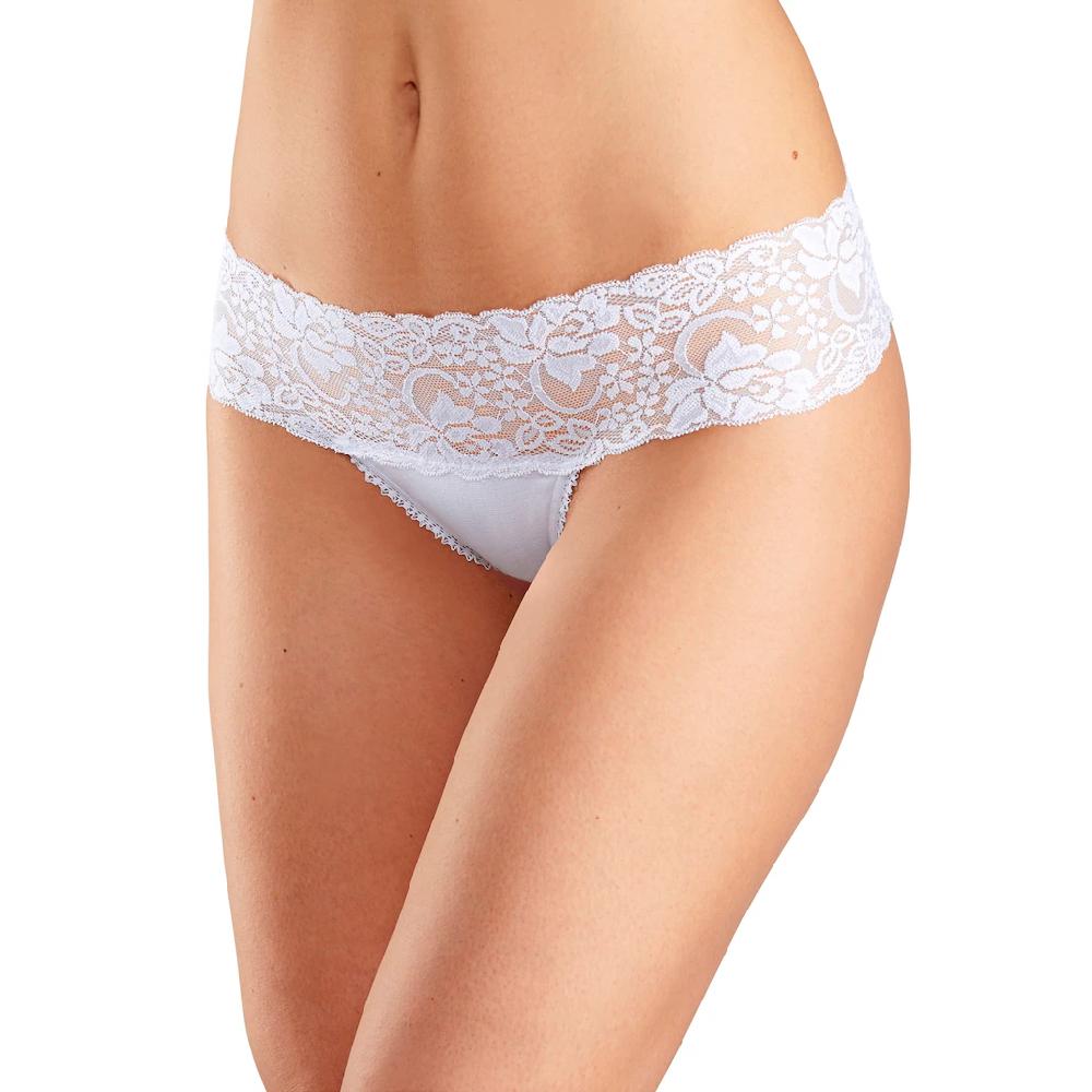 Vivance String (3er-Pack) aus elastischer Baumwolle mit floraler Spitze ▷ für Günstig kaufen