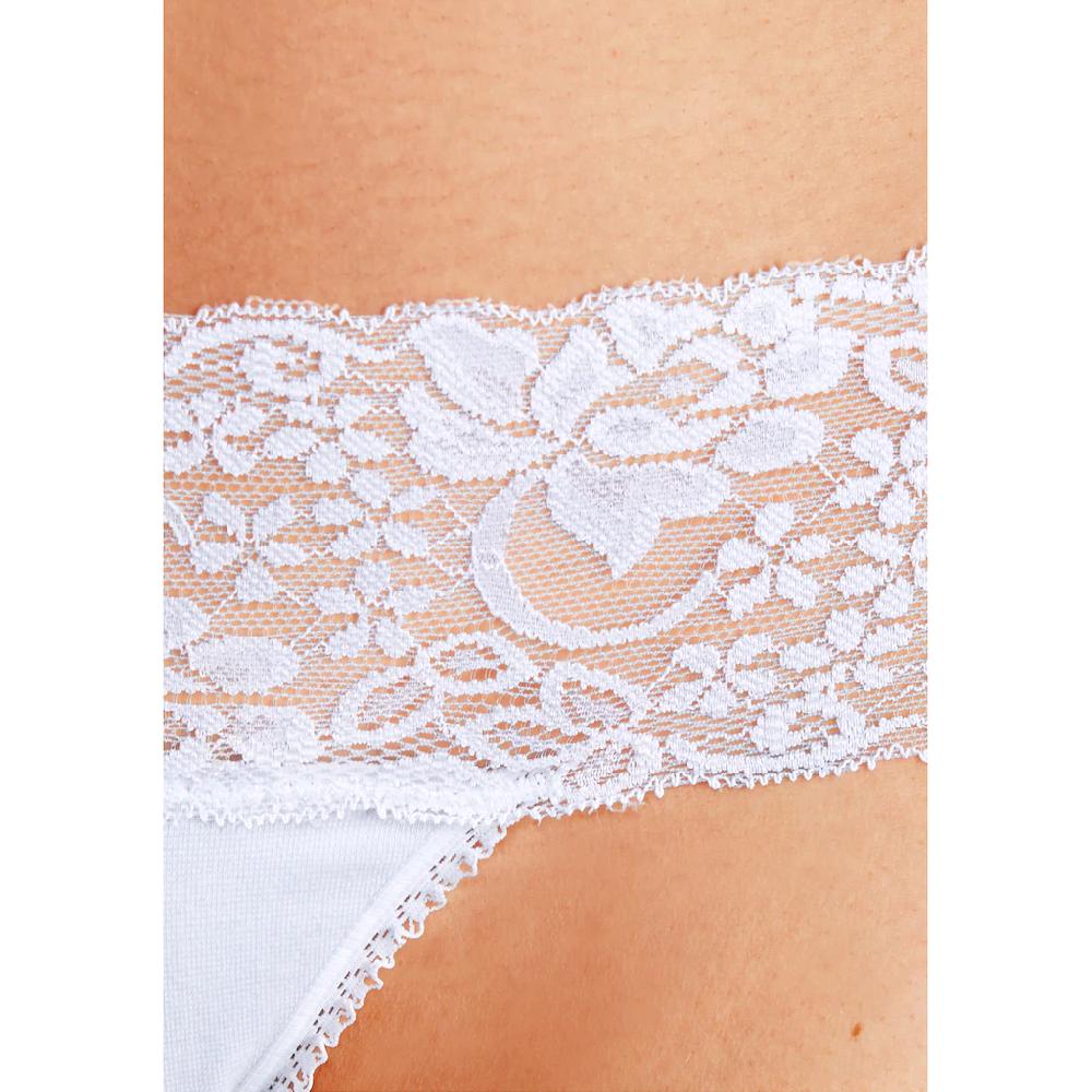 Vivance String (3er-Pack) aus elastischer Baumwolle mit floraler Spitze ▷ für Günstig kaufen