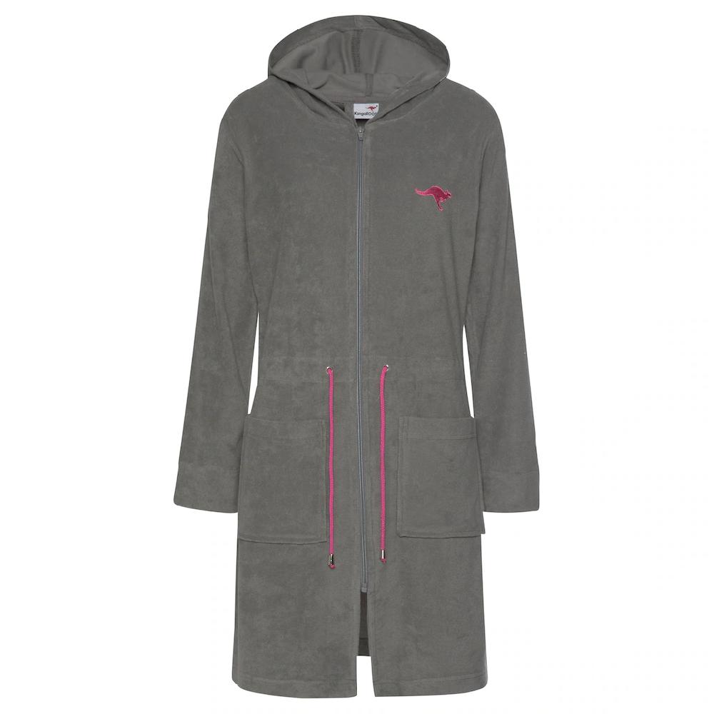 KangaROOS Damenbademantel »Kira ideal für Sauna & Spa Hotelbademantel Morgenmantel« (1 St.) mit Bindekordel kurz Bademäntel für Damen XS-3XL Flash Sale
