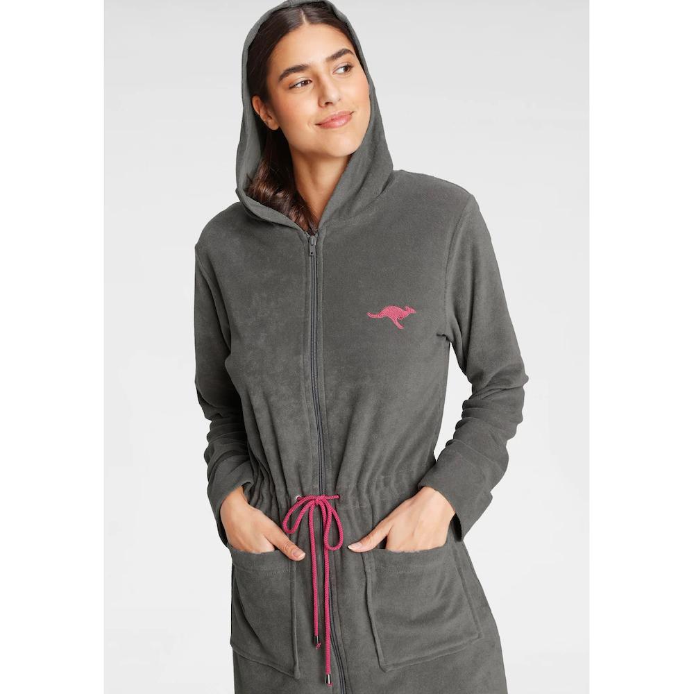 KangaROOS Damenbademantel »Kira ideal für Sauna & Spa Hotelbademantel Morgenmantel« (1 St.) mit Bindekordel kurz Bademäntel für Damen XS-3XL Flash Sale