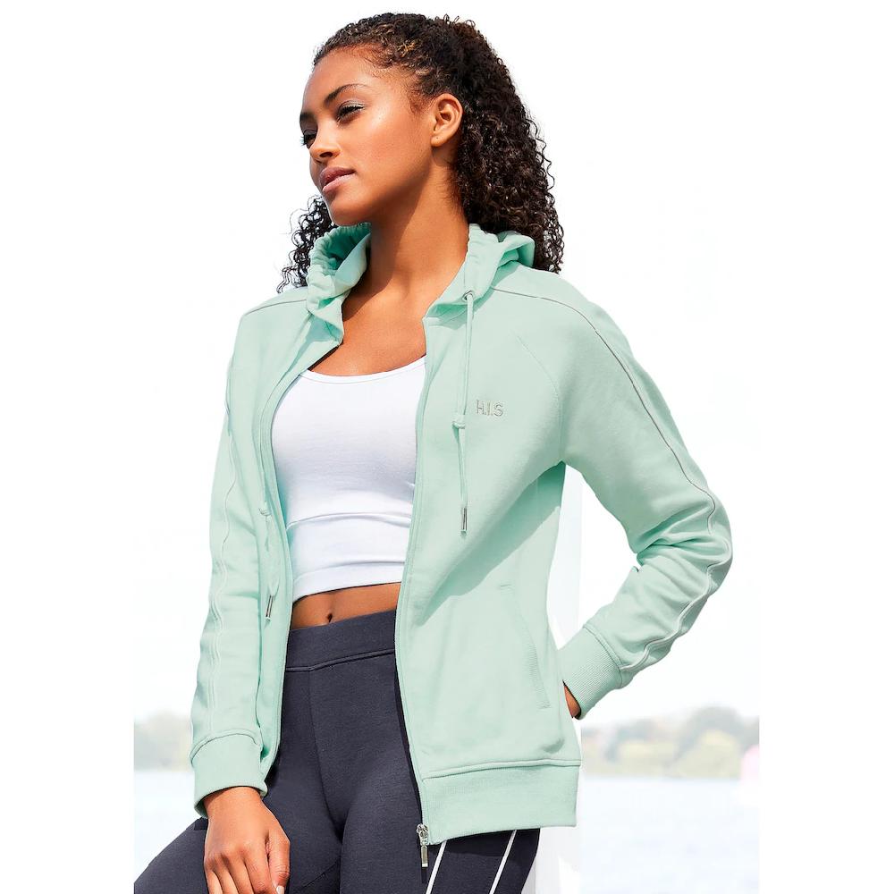 H.I.S Sweatjacke mit Piping an den Ärmeln Loungeanzug