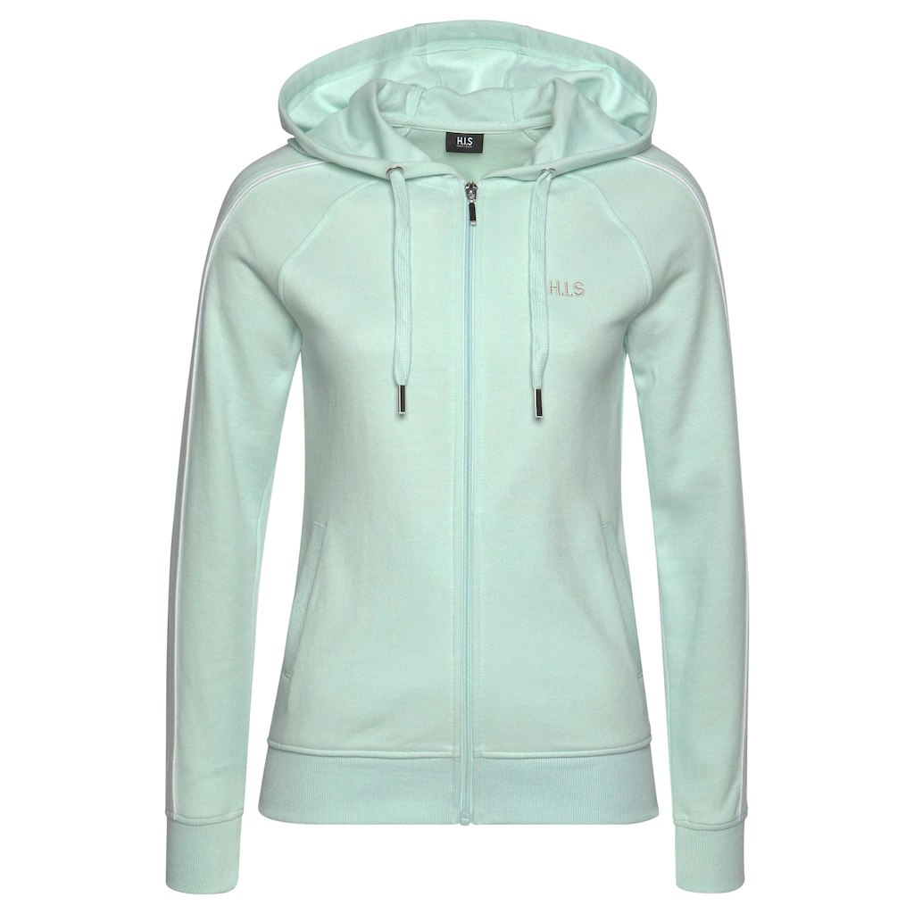 H.I.S Sweatjacke mit Piping an den Ärmeln Loungeanzug Letzte 3 Tage