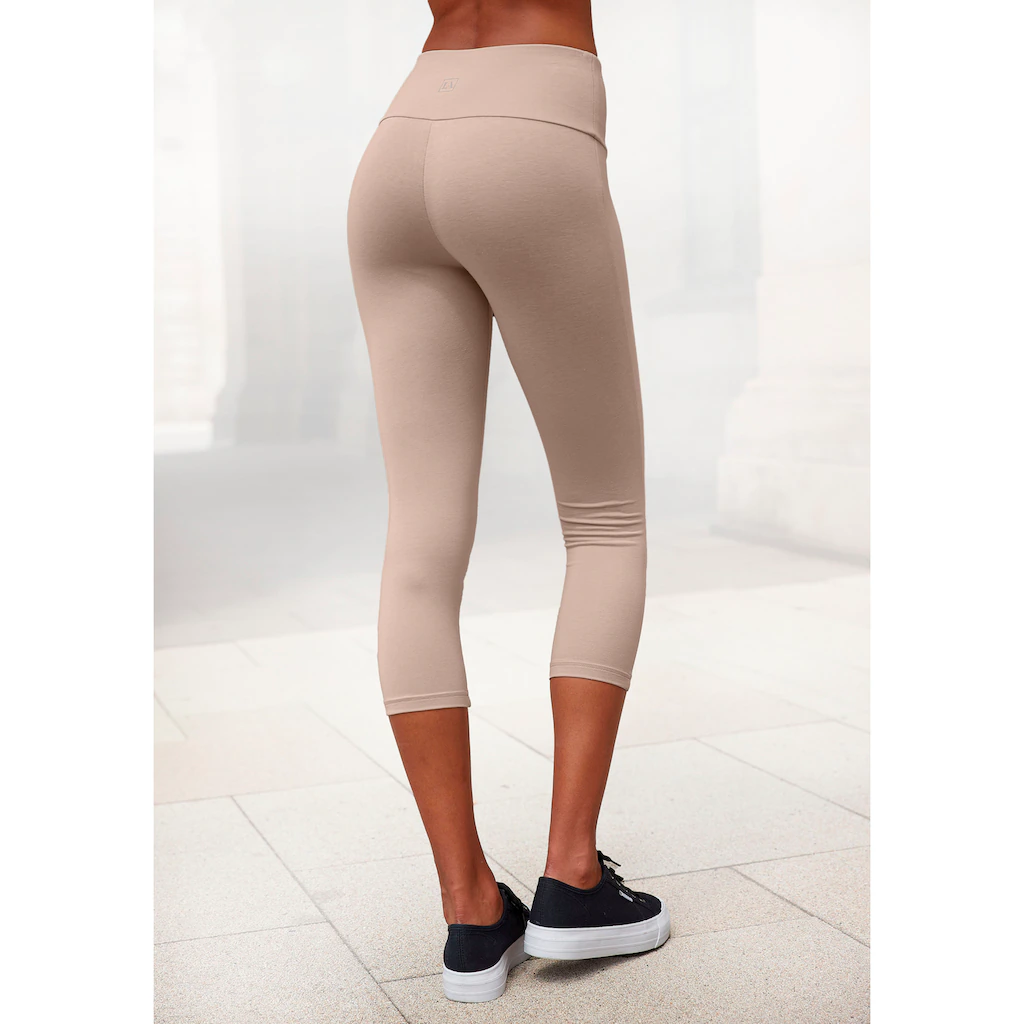 LASCANA Caprileggings mit breitem weichem Bündchen Loungewear JETZT KAUFEN