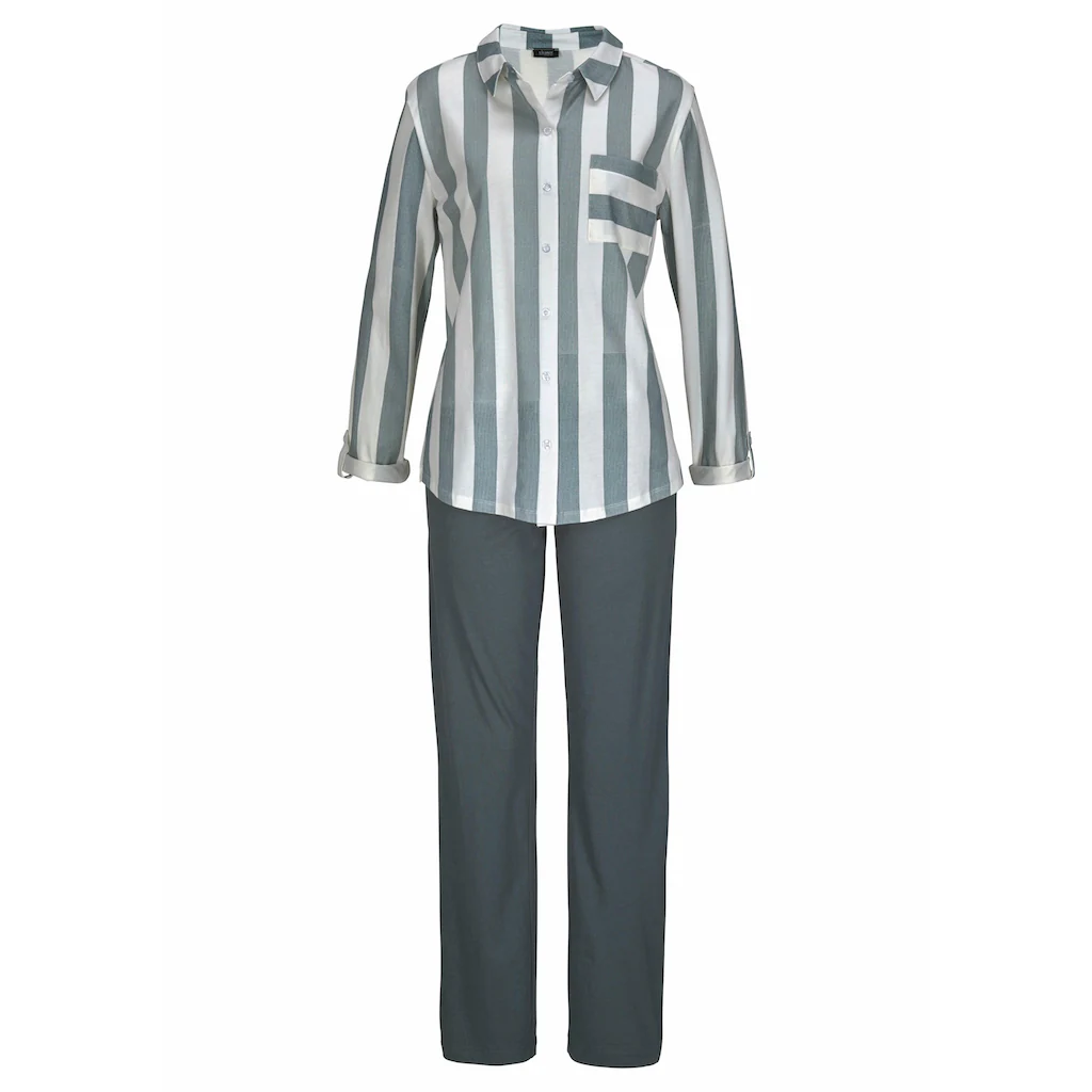 Vivance Dreams Pyjama (2 tlg.) im Hemdblusenlook kaufen Sonderangebot der Fabrik