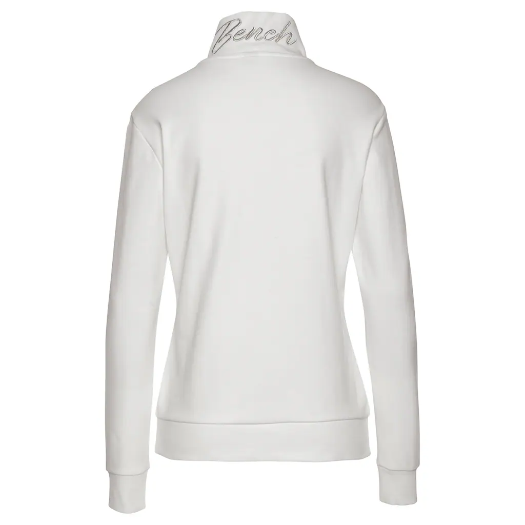 Bench. Loungewear Sweatjacke mit glänzender Logostickerei am Stehkragen Loungeanzug Kostenloser Versand international
