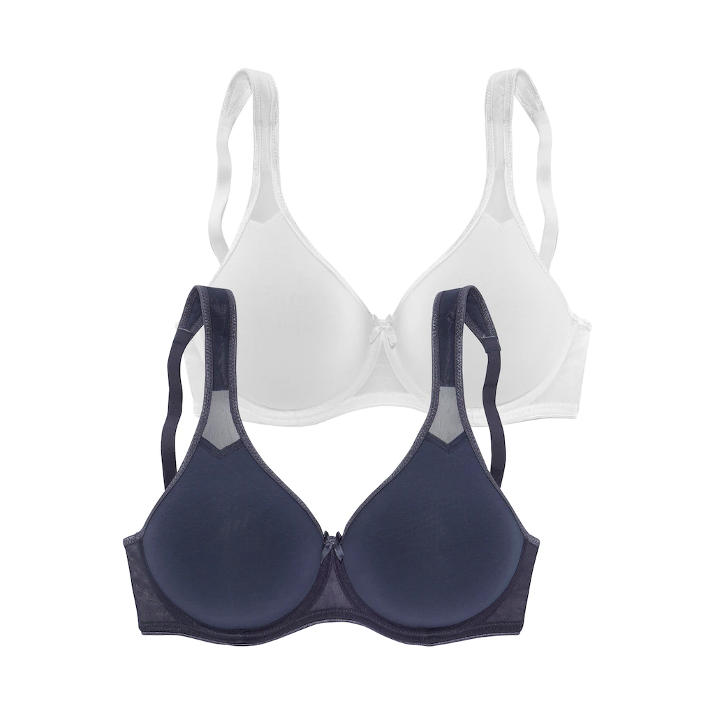 petite fleur T-Shirt-BH mit Bügel und Netzeinsätzen Basic Dessous ▷ für 50% Rabatt für begrenzte Zeit