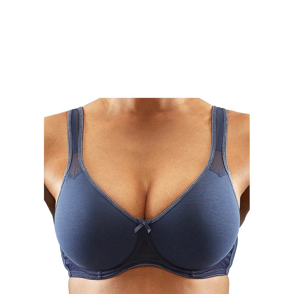 petite fleur T-Shirt-BH mit Bügel und Netzeinsätzen Basic Dessous ▷ für 50% Rabatt für begrenzte Zeit
