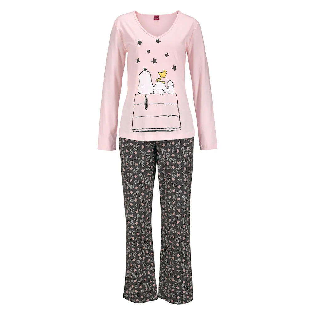 Peanuts Pyjama mit V-Ausschnitt online kaufen Preisnachlass