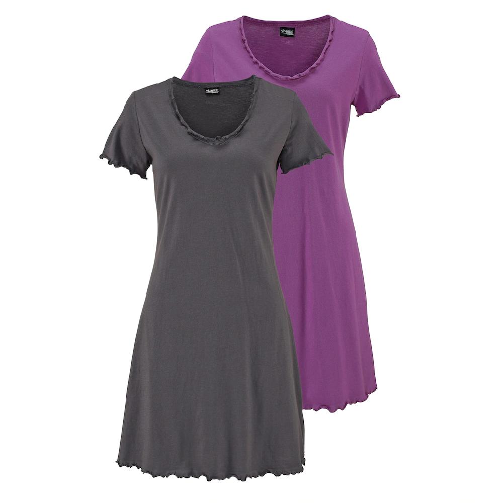 Vivance Dreams Nachthemd (2er-Pack) mit Kräuselrändern kaufen Neuheiten