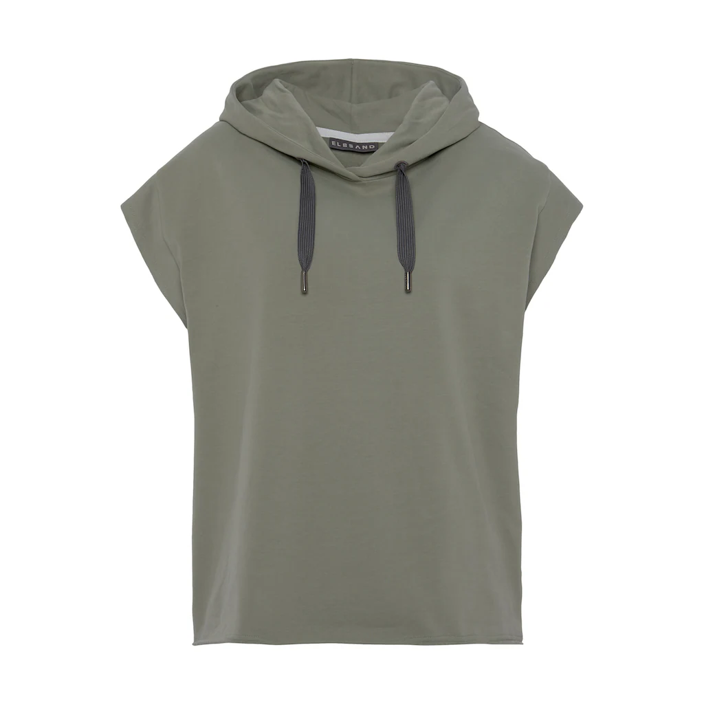 Elbsand Kapuzensweatshirt »Catia« kurzärmliger Hoodie mit Logodruck hinten VIP-Rabatte
