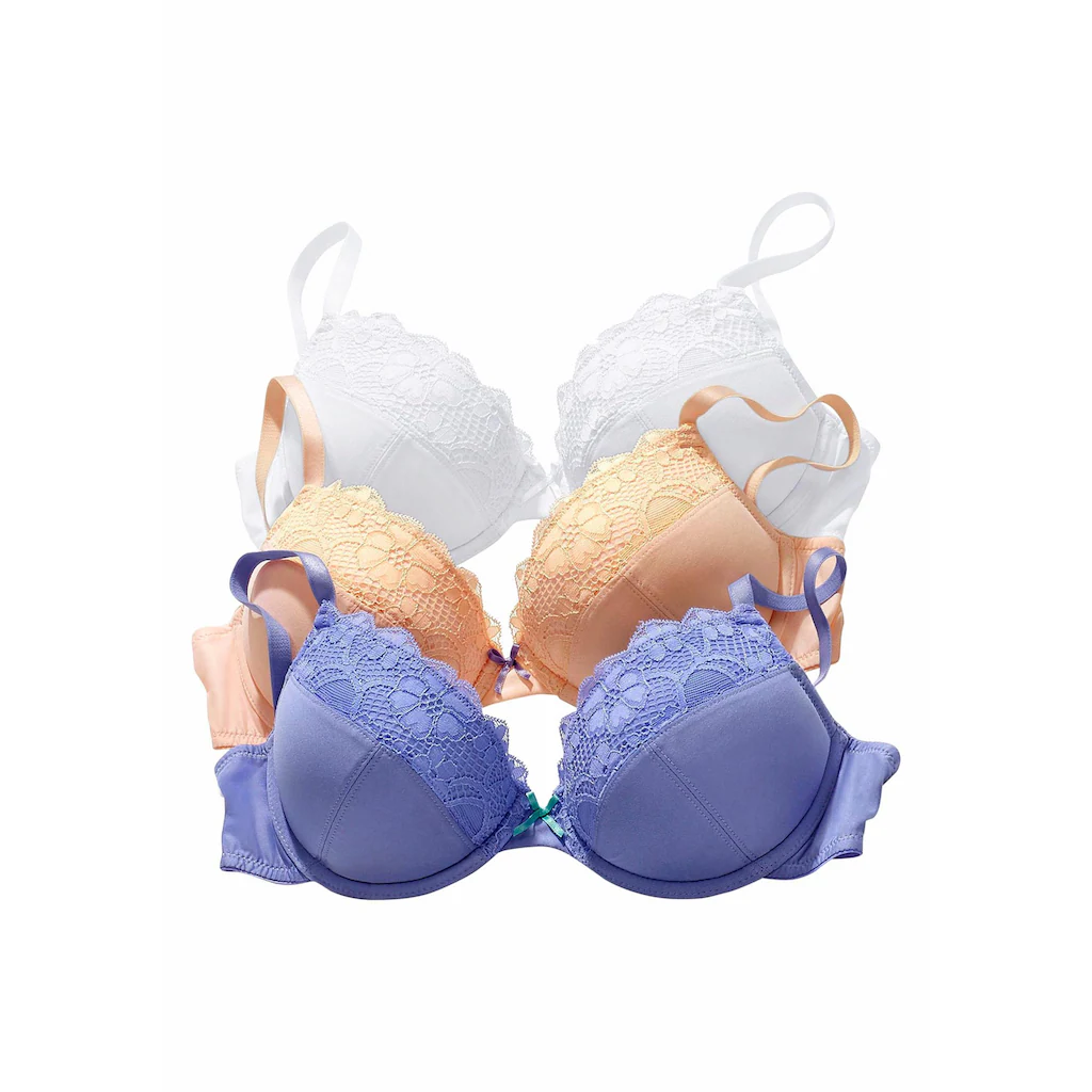 PETITE FLEUR Push-up-BH mit zarter Jacquardspitze am Cup Blitzverkäufe
