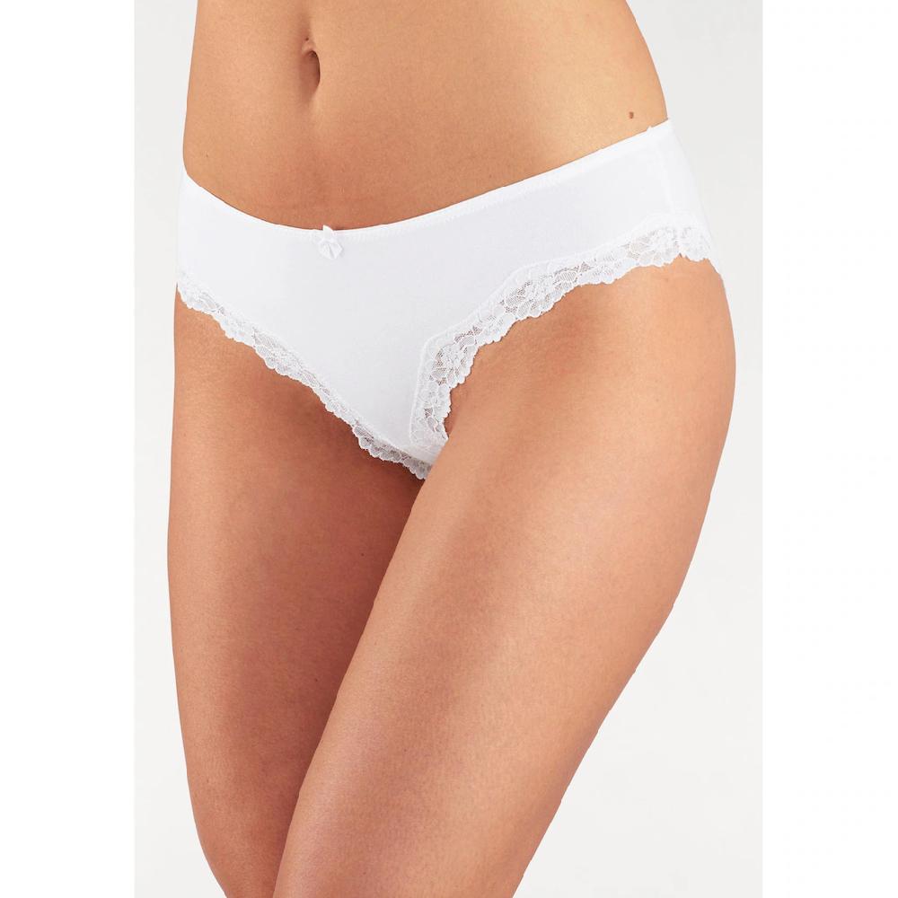LASCANA Slip (3er-Pack) aus elastischer Baumwolle mit zarter Spitze online bestellen Kostenloser Versand