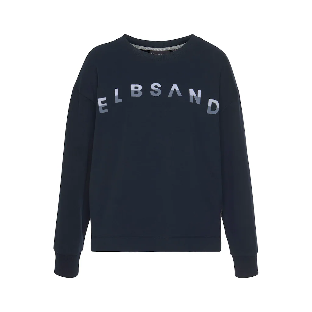 Elbsand Sweatshirt »Sontje« mit Flockprint vorne sportlich-casual Riesige Ersparnisse