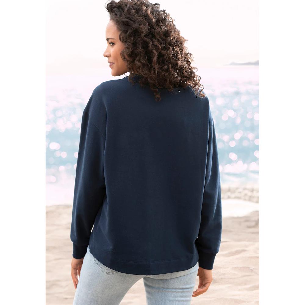 Elbsand Sweatshirt »Sontje« mit Flockprint vorne sportlich-casual Riesige Ersparnisse